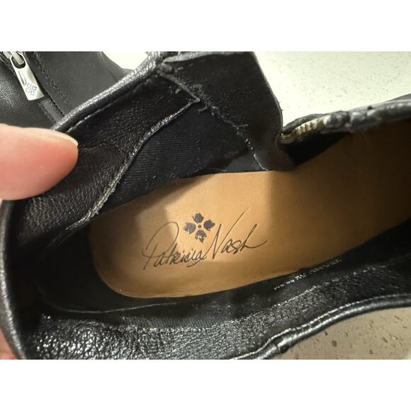 Patricia Nash Black Leather Ankle Carla Boots Women’s 8.5 Side Zip, Western EUC - Picture 12 of 13